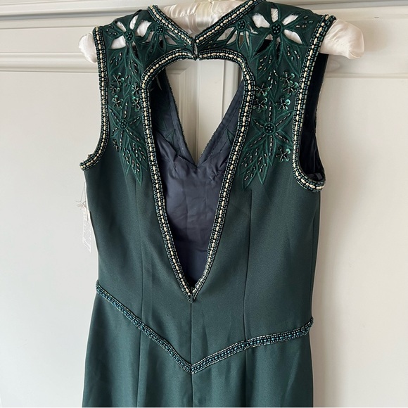 NWT Vintage Alyce Designs Emerald Green Beaded Formal Dress ! - Picture 4 of 12